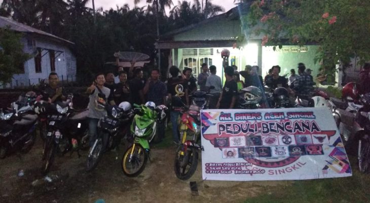 Puluhan Bikers Aceh Singkil Adakan Galangan Dana untuk  Korban Tsunami