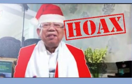 Edit Vidioe Mak’ruf Amin Pakai Baju Santa Claus, Warga Aceh Utara ditangkap