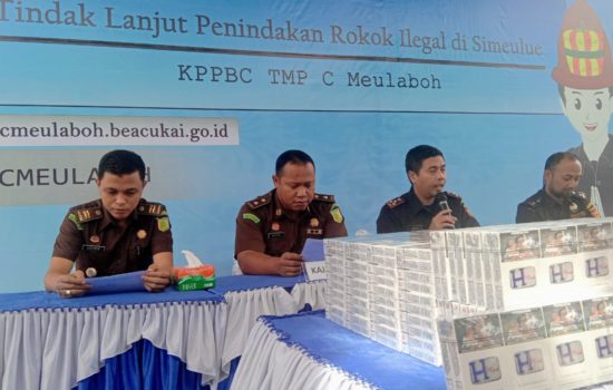 52.800 Batang Rokok ilegal diamankan BEA dan Cukai Meulaboh