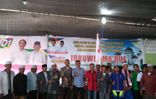 Ratusan Warga di Abdya Siap Menangkan Jokowi -Ma’aruf Amin