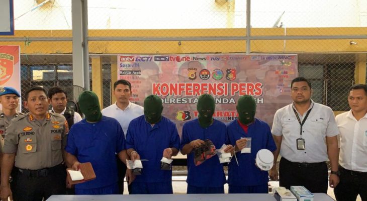 Res Narkoba Polresta Banda Aceh Bekuk 4 Kurir Narkoba