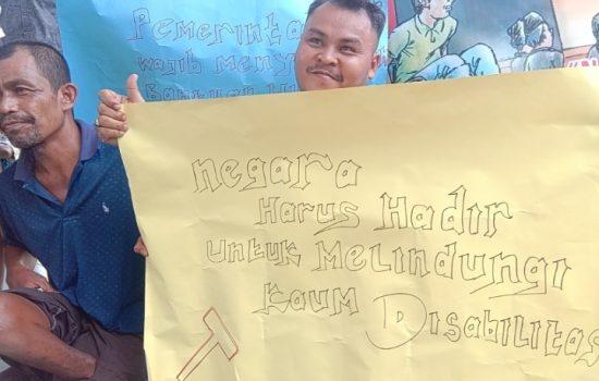Ratusan Masyarakat Disabilitas Desak Polres Aceh Barat Bebaskan Rekanya
