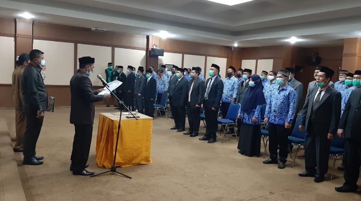 Sebanyak 63 Pejabat di Lingkup Pemkab Nagan Raya dikukuhkan Kembali