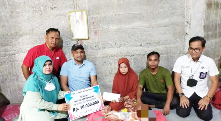 PT UND Salurkan Donasi untuk Bayi Hydrosefalus di Nagan Raya